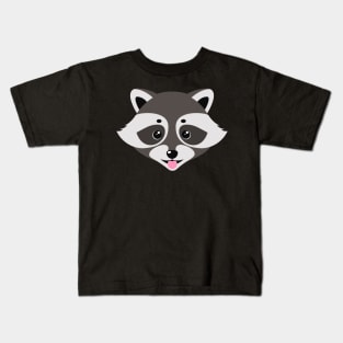 Raccoon showing tongue Kids T-Shirt